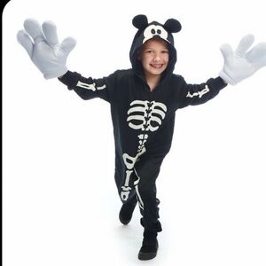 Kids Skeleton Costume with Mouse Ears